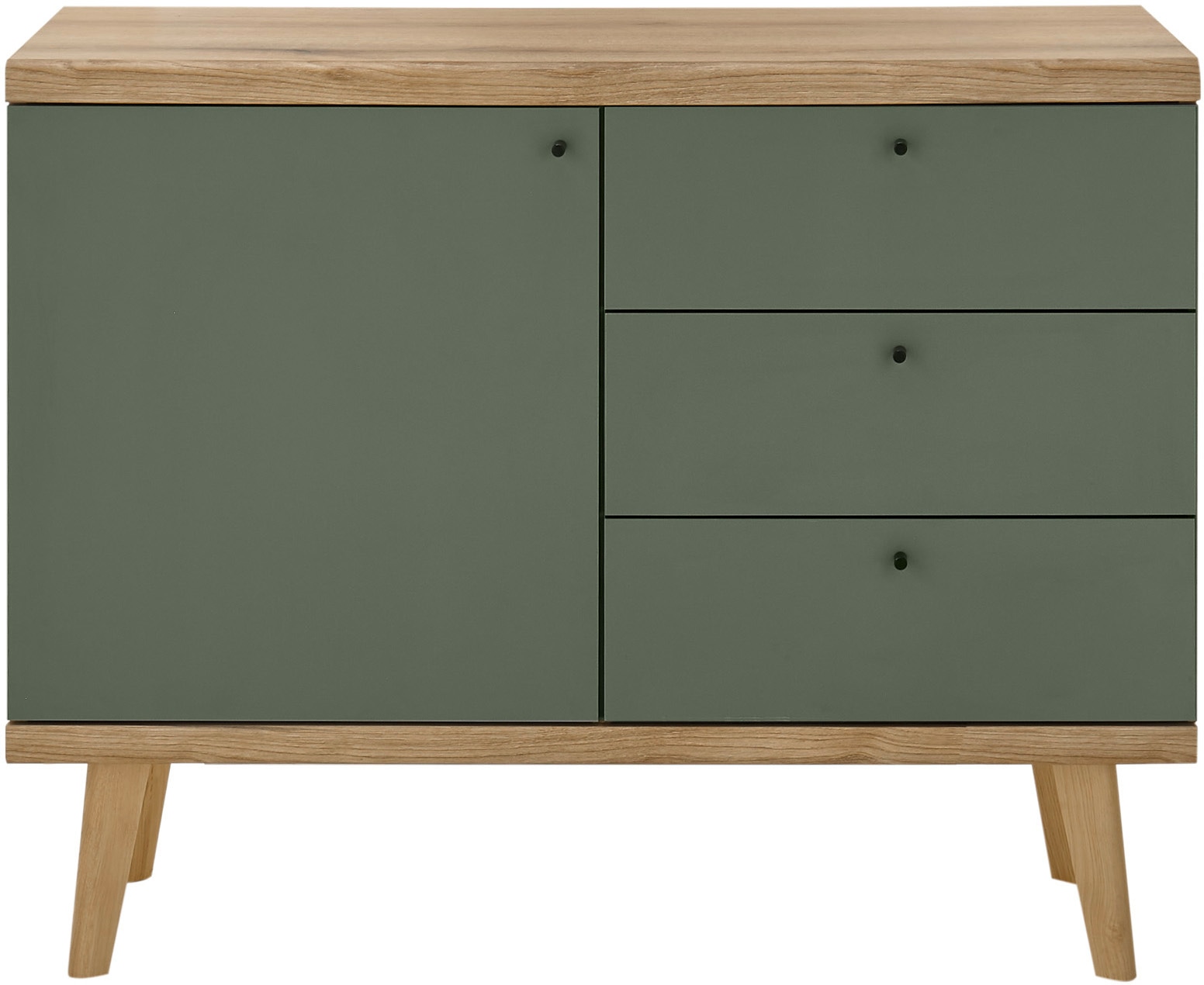 INOSIGN Sideboard »MAVAS« in moderner Trendfarbe, Griffe aus Metall (Schwarz), Breite 107 cm