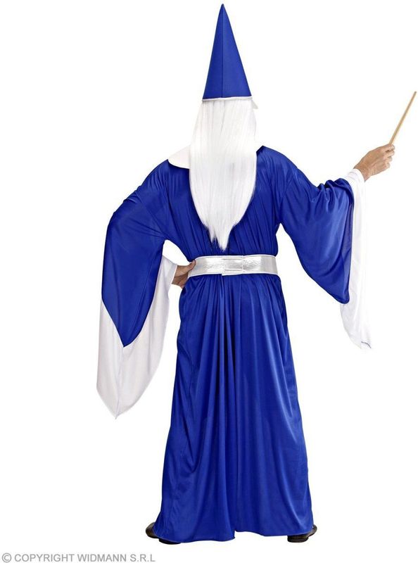 Tovenaar Kostuum - Blauw - Inclusief Jurk, Riem, Hoed