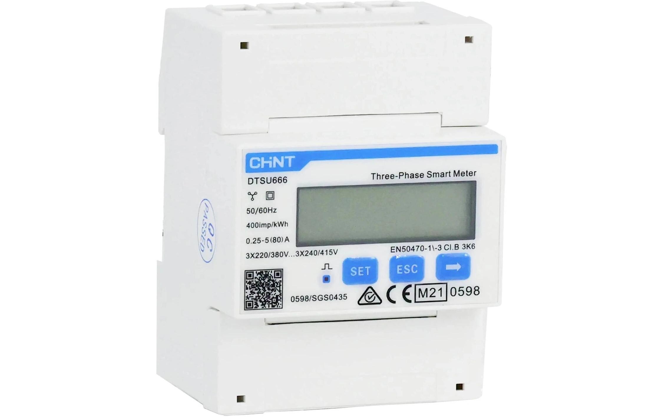Dreiphasen-Energiezähler Smart Meter 3-phasig 80AKomplette 3-Phasen-Lösung für Netzeinspeisebegrenzung und Eigenverbrauchsüberwachung