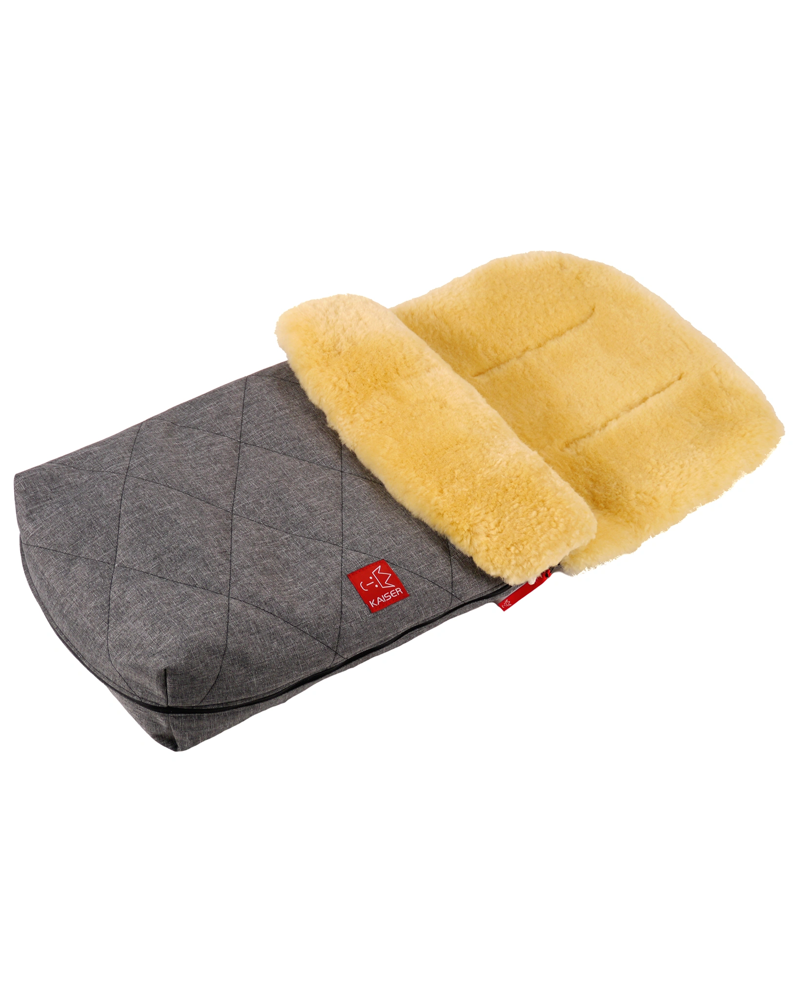Lammfellfußsack NATURA in grey