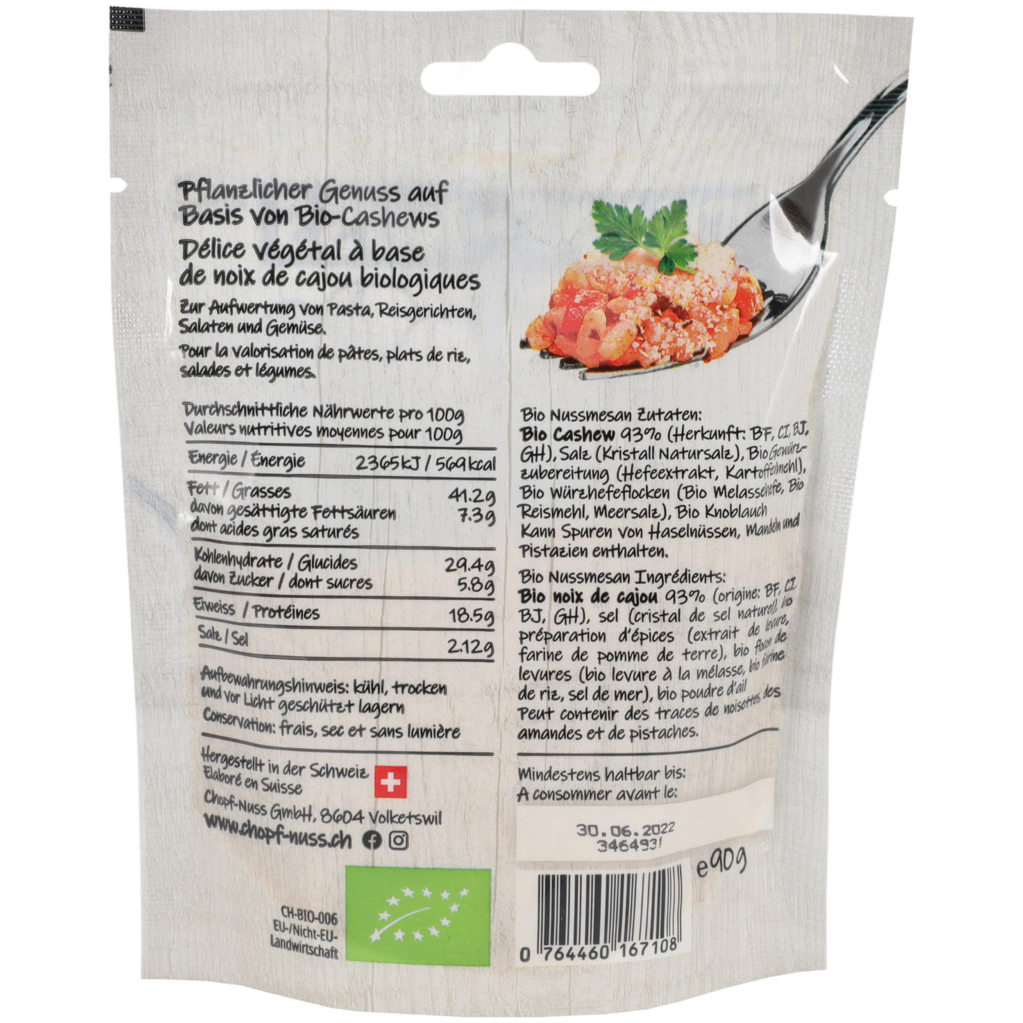 Chopf-Nuss Nussmesan Pure Bio