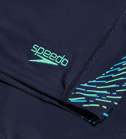 Speedo Bådebukser - Plastisol Placement Aquashorts - Navy/ Grøn