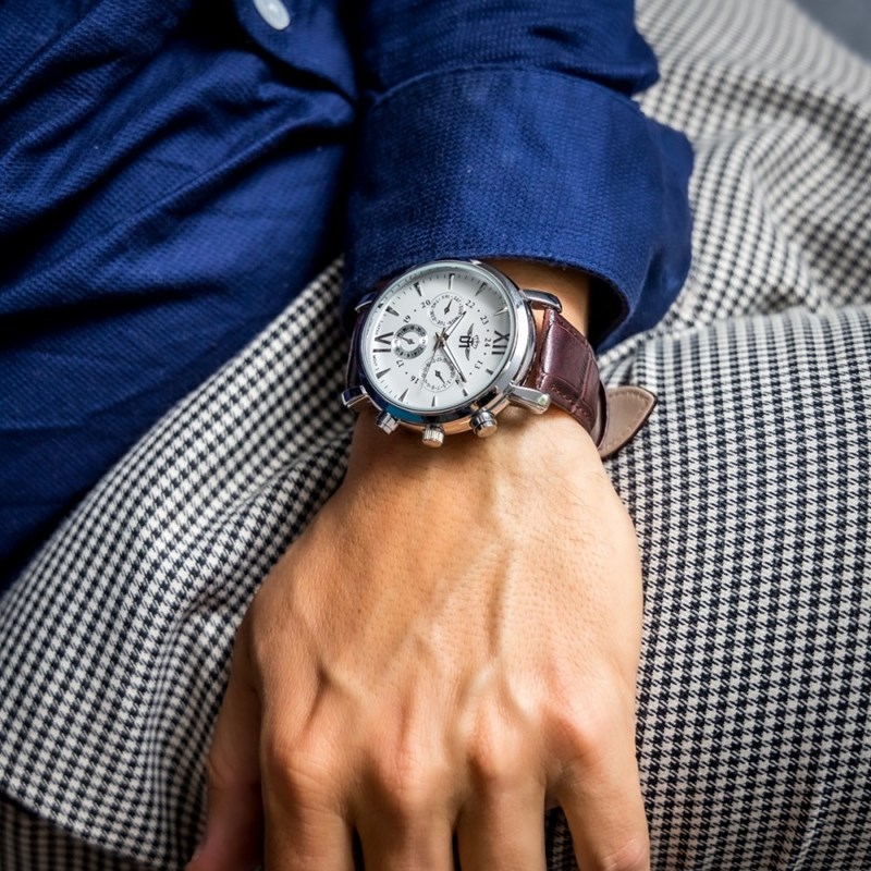 Montre Homme M. JOHN bracelet Cuir Marron