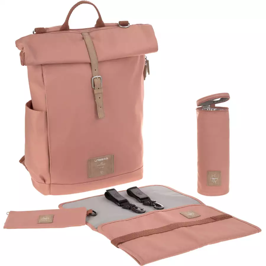 LÄSSIG Wickelrucksack Rolltop Backpack cinnamon
