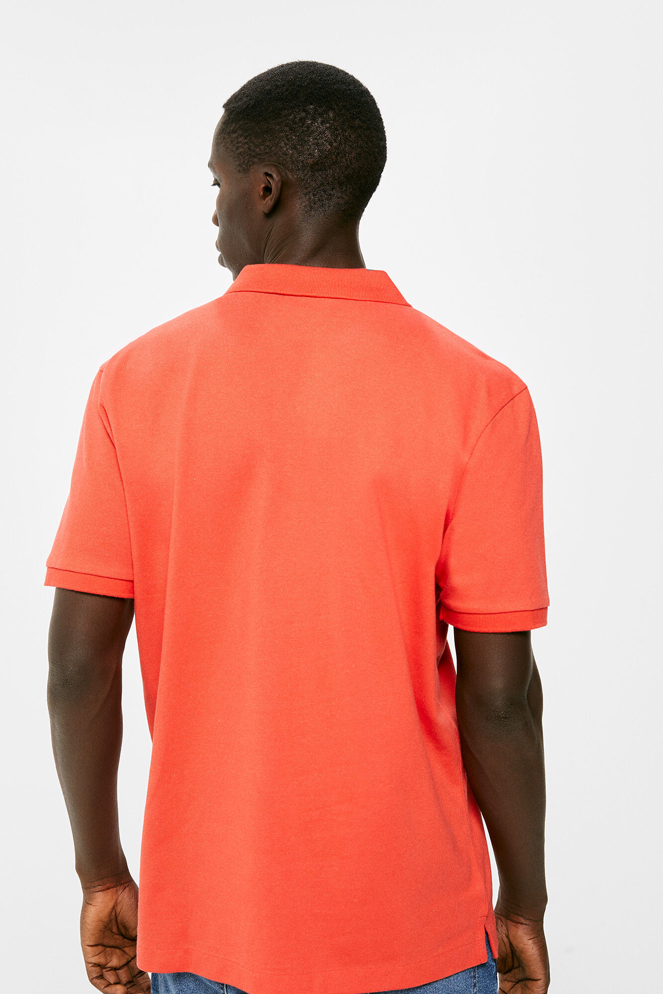 Camisa polo básica em piqué - vermelha