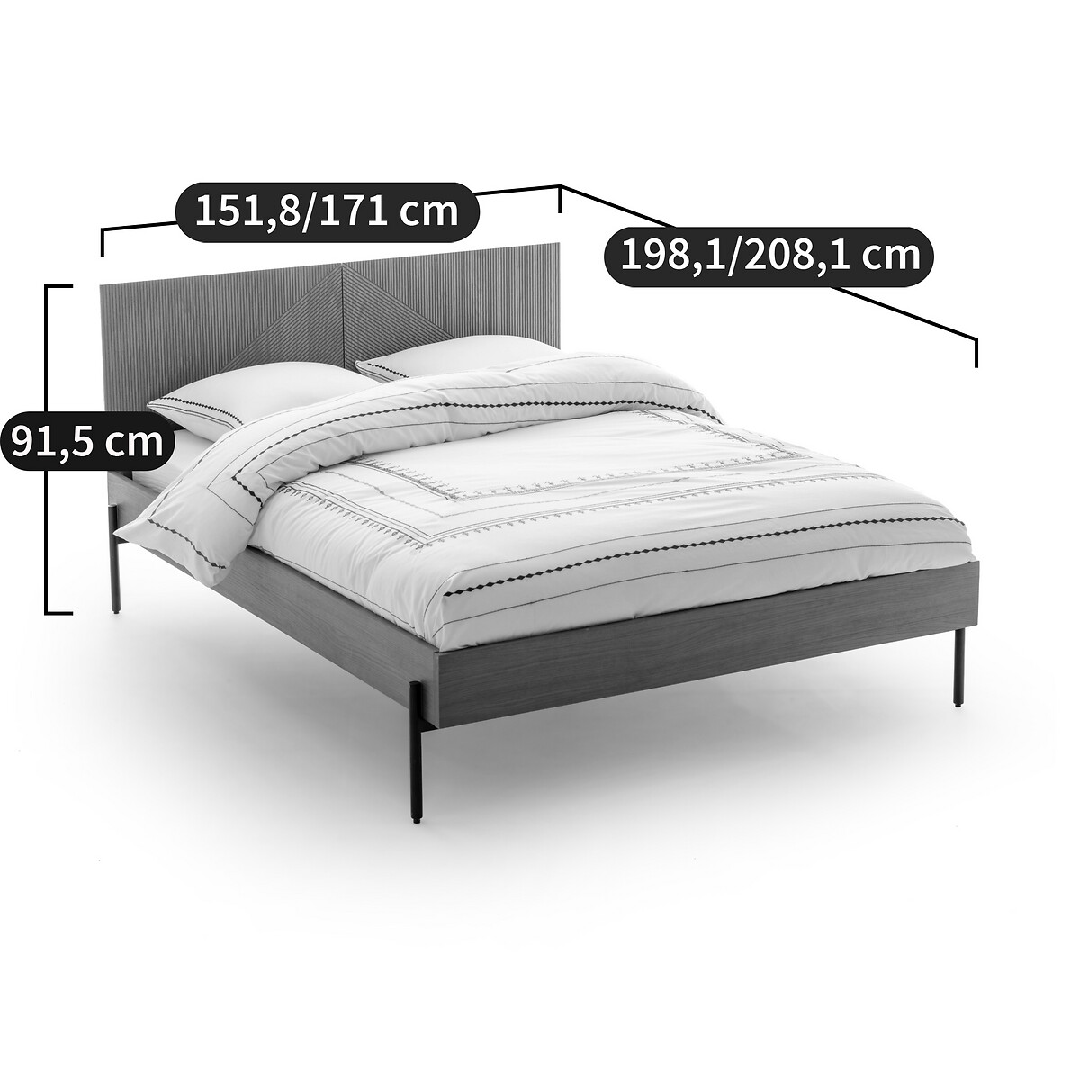 LA REDOUTE INTERIORS<br>Cama com base, Lodge