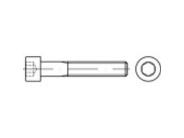 TOOLCRAFT TO-5428197 Cylinderskruer M8 110 mm Indvendig sekskant Stål Galvaniseret 100 stk