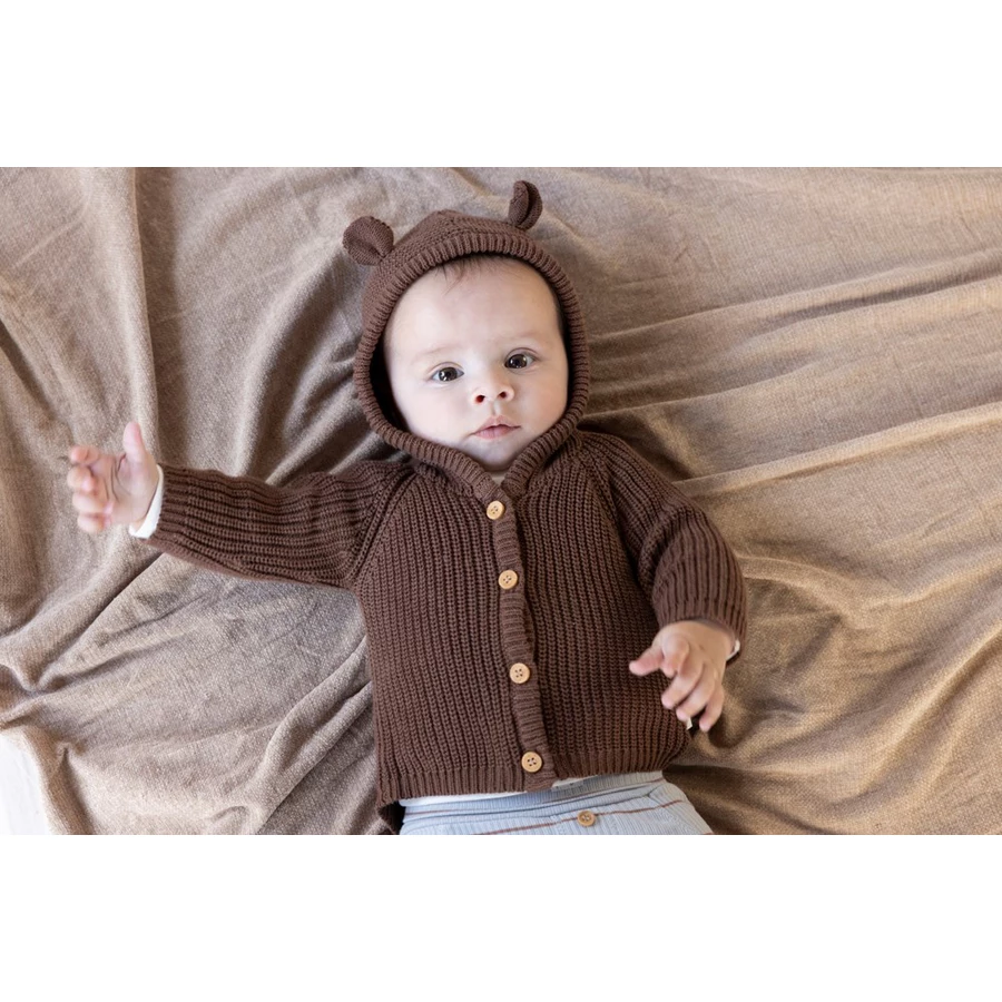 Feetje Strickjacke Beary Nice Zand