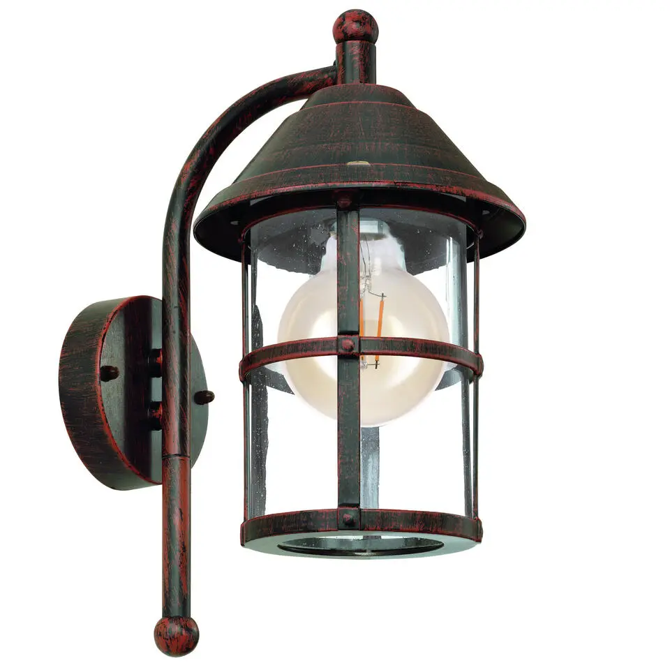 EGLOSanTelmo-Buitenverlichting-Wandlamp-Antiek-Bruin-Helder