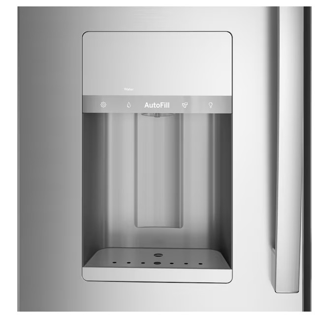 Refrigerador GE Profile de 27,9 pés cúbicos com portas francesas, máquina de gelo e porta dupla (aço inoxidável resistente a impressões digitais) ENERGY STAR