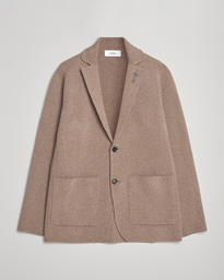 Lardini Knitted Wool Blazer Light Grey
