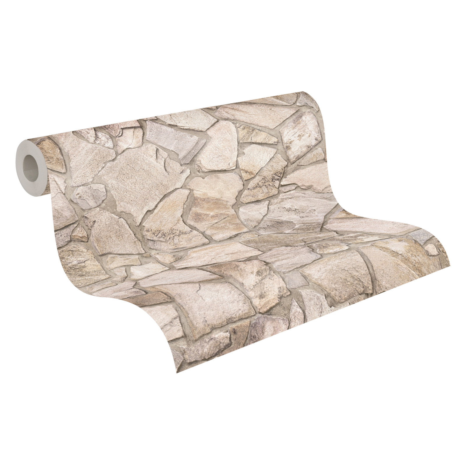 A.S. Creation Vliestapete BRICKS & STONES - beige-grau - Steinoptik - 10 Meter
