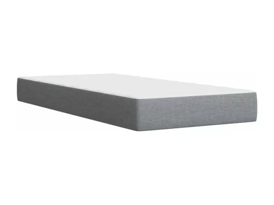 Sommier à lattes de lit et matelas Gris clair 90x190 cm Tissu