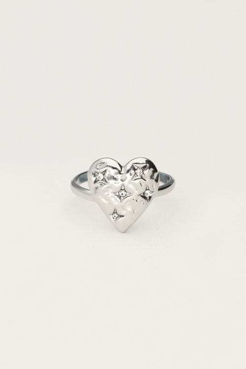 Starry ring hart met strass