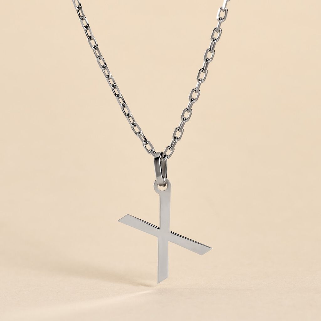 Pendentif Ionia Lettre Or Blanc