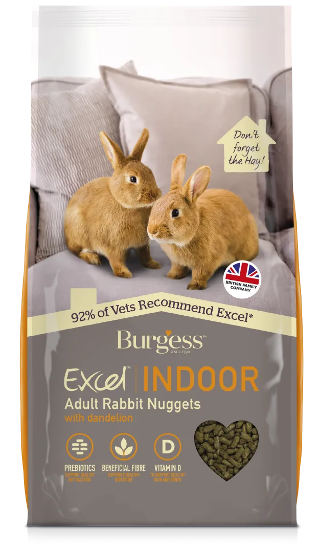 Burgess Excel Adult Indoor Rabbit 10kg - (BEDST FØR DATO 04.06.25)