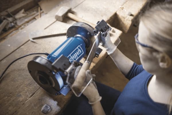 Scheppach SM150LB, Sort, Blå, Grå, 15 cm, 400 W, 230 - 240 V, 50 Hz, 260 mm