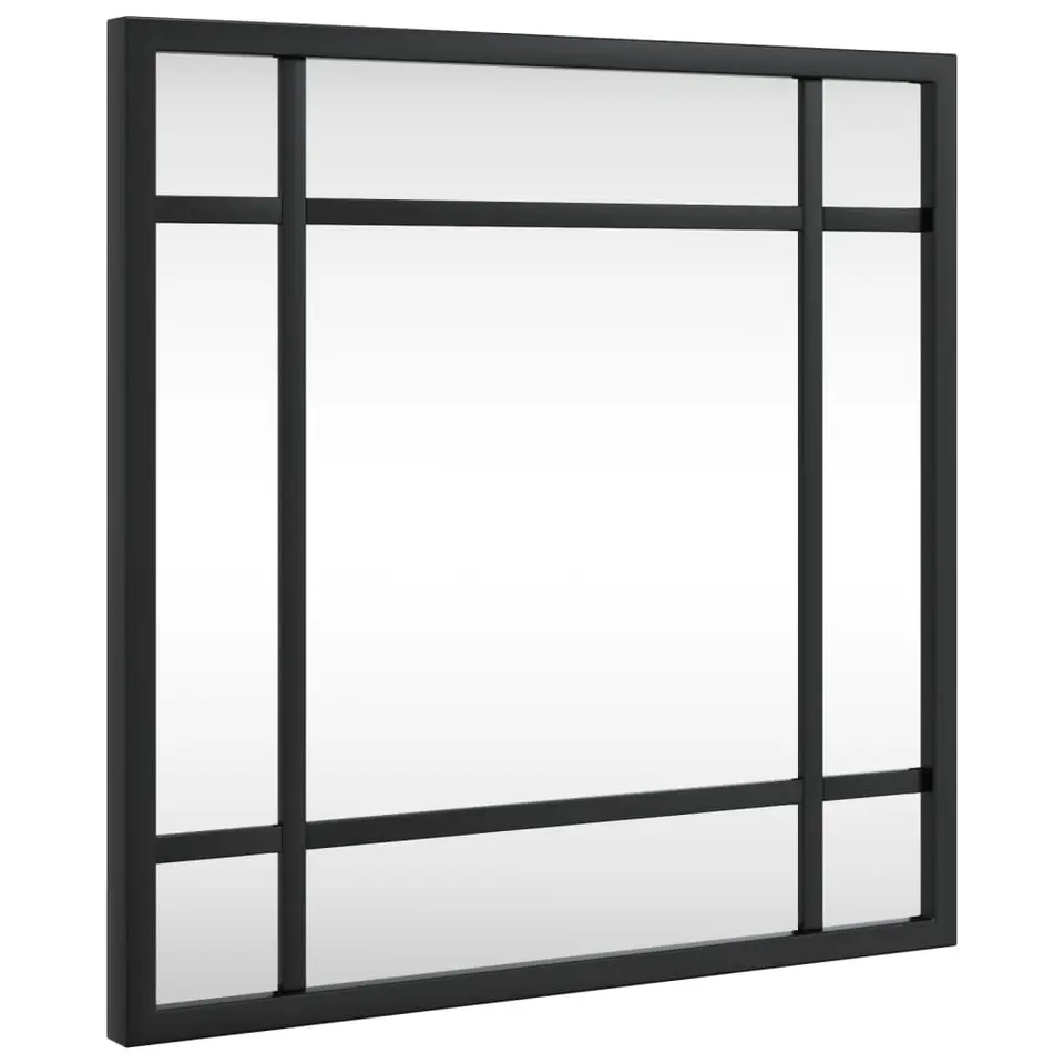 vidaXL - Wandspiegel - Zwart - IJzer - 30 x 30 cm