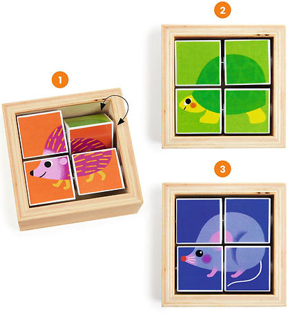 Djeco Puzzlespiel - 3x4 Teile - Holz - Tournibist