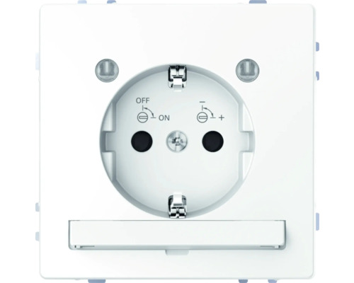 Merten MEG2304-6035 stopcontact met LED-verlichtingsmodule + verhoogde aanraakbeveiliging D-Life lotuswit