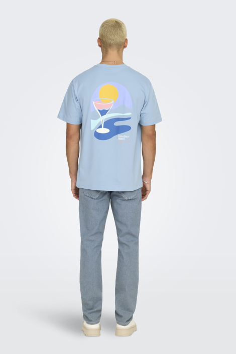 Only & Sons blauwe heren t-shirt