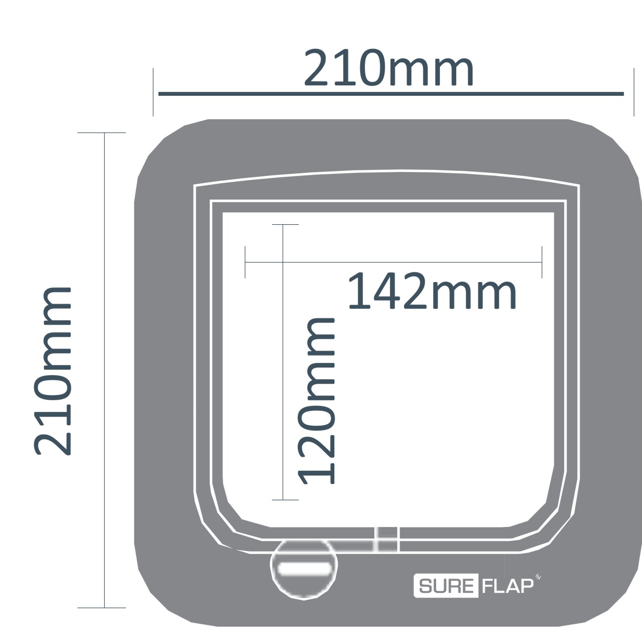 SureFlap Mikrochip Katzenklappe Grau/Weiss