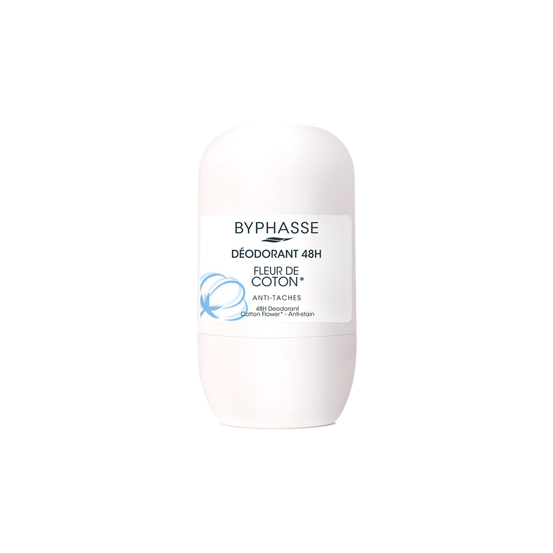 BYPHASSE  Desodorizante 48H - Flor de Algodão (Roll-On) - 50ml