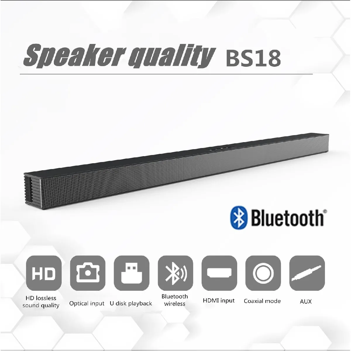 Universal Barre de son Mural 40W - Noir