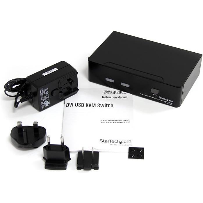 StarTech.com Commutateur KVM 2 Ports DVI, USB et Audio - Switch KVM - 1920x1200