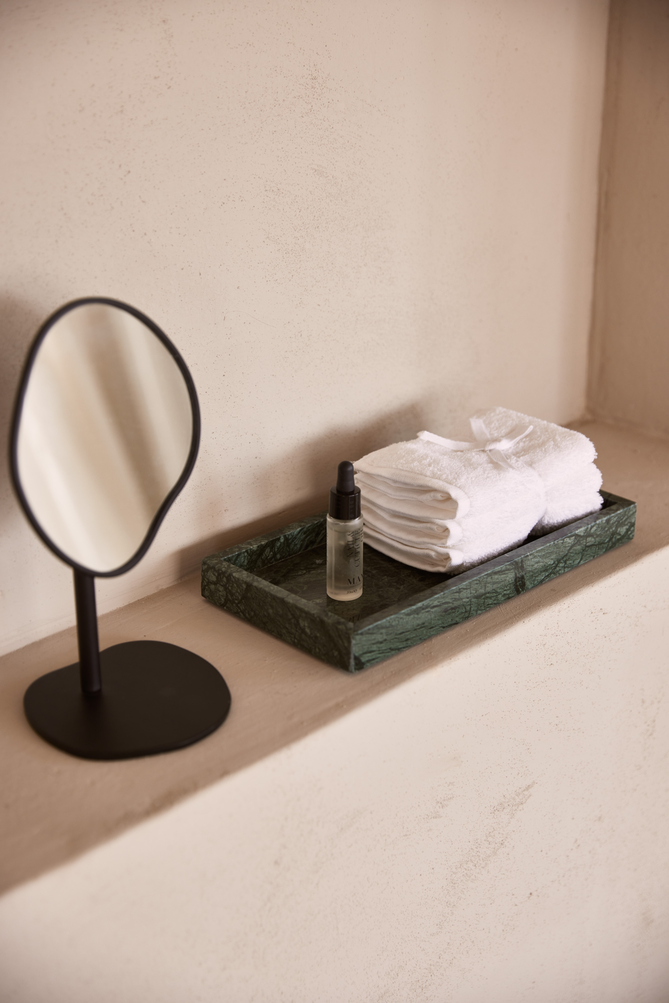 Marmer dienblad met rand tray 15x30cm groen