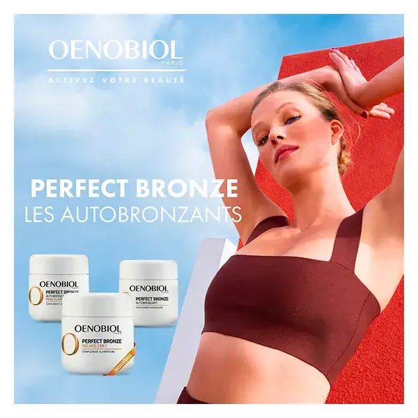 Oenobiol Perfect Bronze Solaire 2en1 Autobronzant et Préparateur solaire 30 comprimés