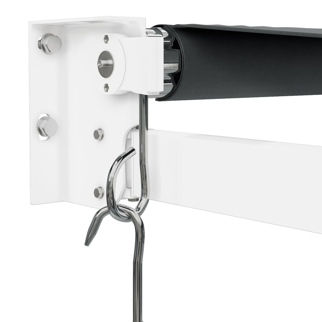 Auvent rétractable anthracite 3x2,5 m tissu et aluminium