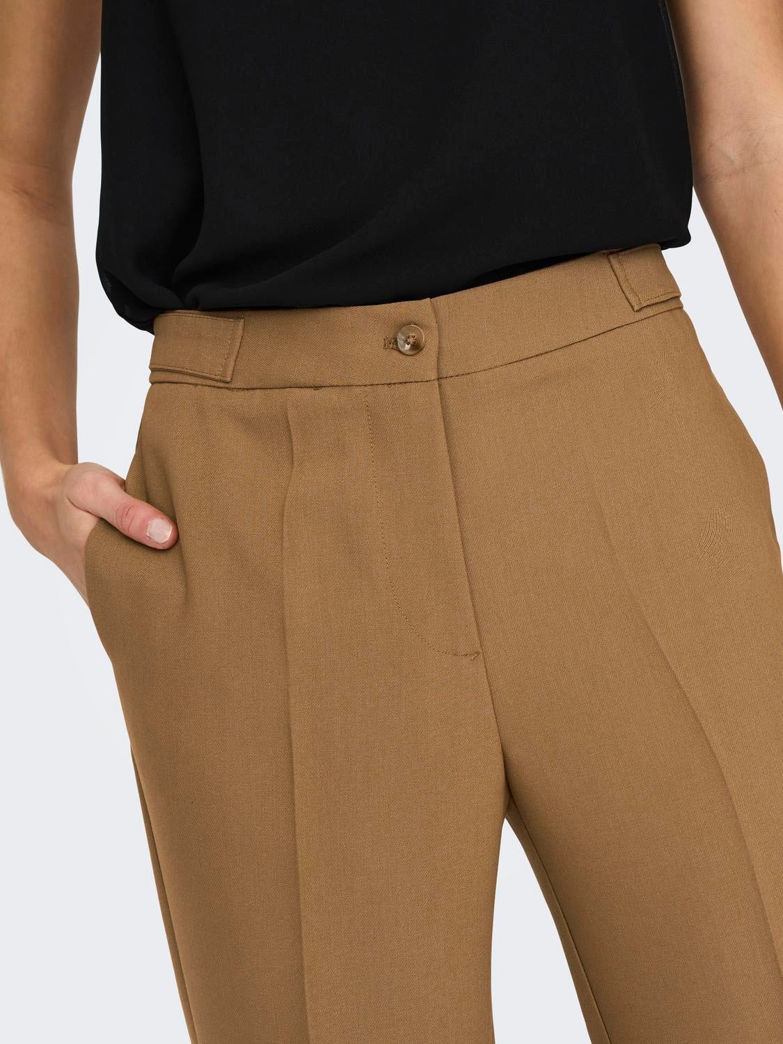 ONLMILIAN Hohe Taille Normal geschnitten Chino Hose Toasted Coconut