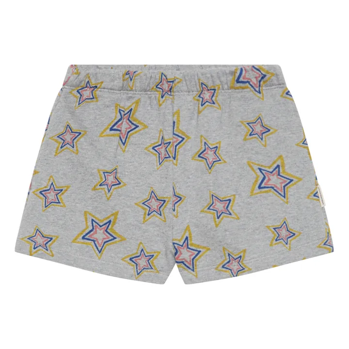 Weekend House Short Etoiles Coton Bio | Gris chiné