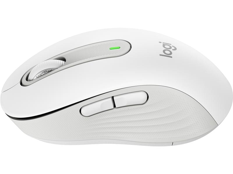 Logitech Maus Signature M650 Weiss Präzise Wireless-Maus mit «Logitech SilentTouch»-Technologie