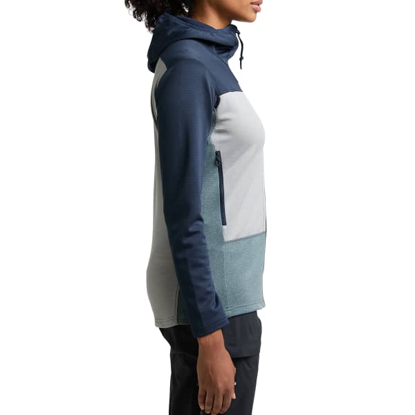Veste polaire ski rando HAGLÖFS ROC FLASH MID HOOD W TARN BLUE/CONCRETE