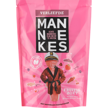 Mannekes Verliefde Fruitig Zoet Aardbei Kers Blauwe Bessen Smaak 225 g