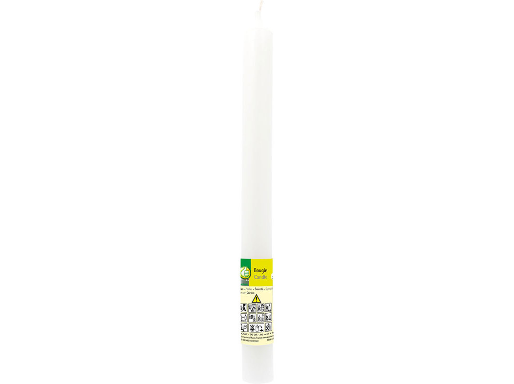 VELA CASTIÇAL POLEGAR BRANCO 22CM