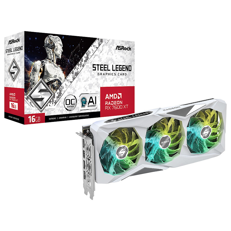 ASRock Radeon RX 7600 XT Steel Legend OC