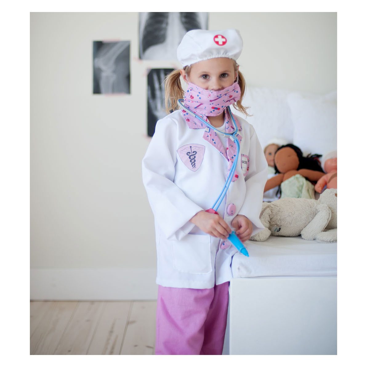 Verkleedset DokterRoze met Accessoires, 5-6 jaar