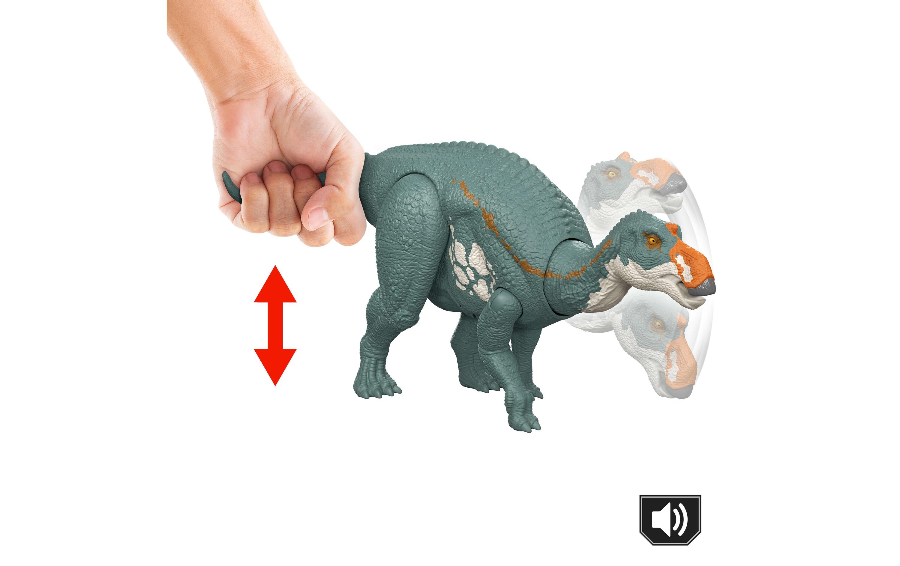 Jurassic World Wild Roar MaiasauraDinosaurierfigur mit Angriffsbewegung und mächtigem Gebrüll