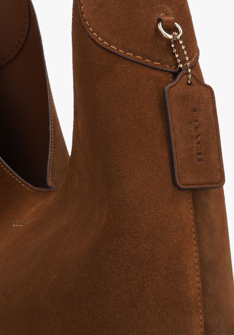 bruine coach schoudertas brooklyn bag 39