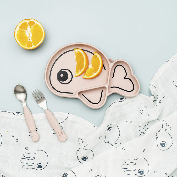 Done by Deer YummyPlus ske & gaffel sæt Sea friends Pudder Pudder