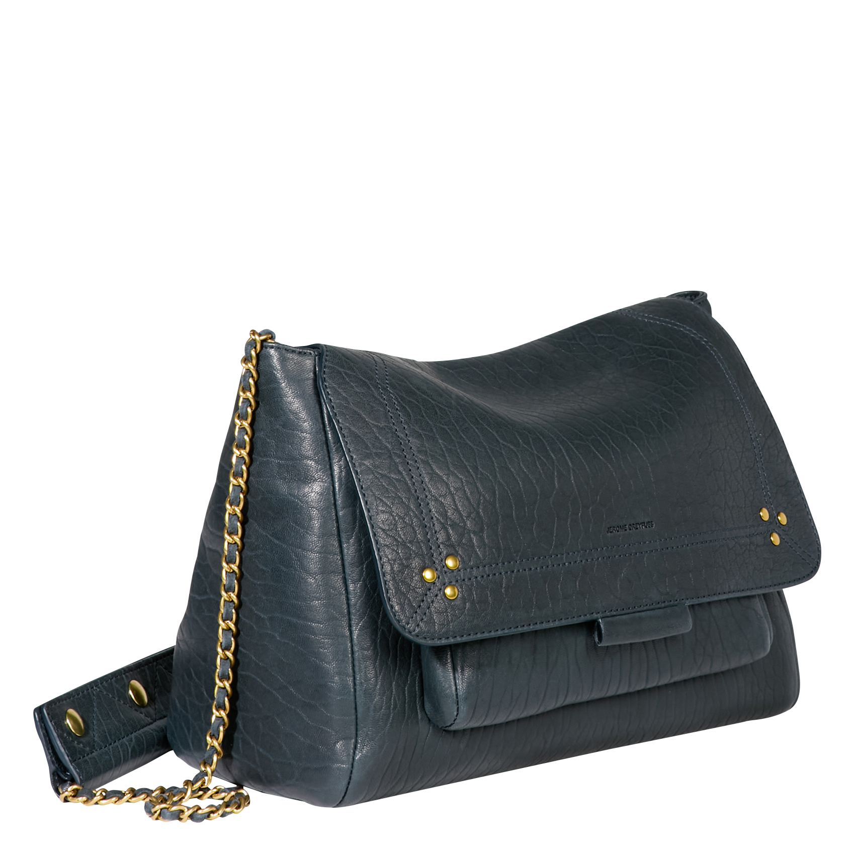 LULU L - Sac bandoulière en cuir | Bleu