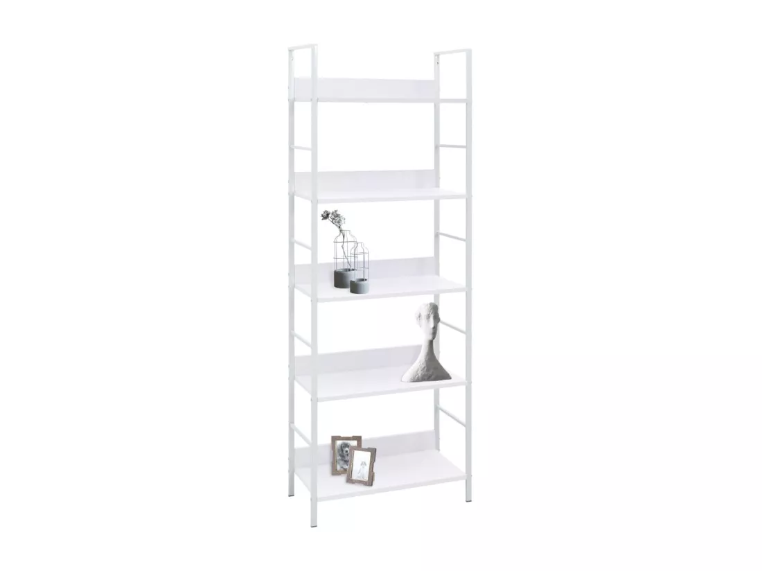 Bibliothèque à 5 niveaux Blanc 60x27,6x158,5 cm Aggloméré