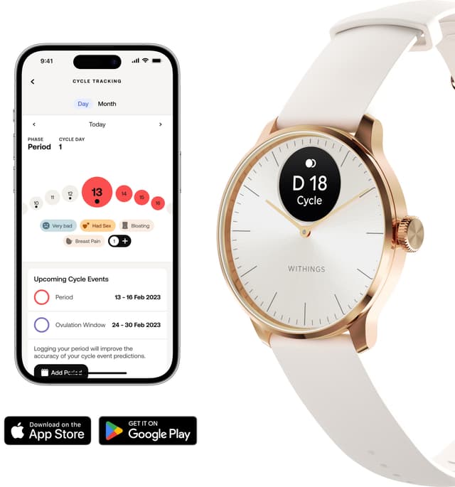 Withings ScanWatch Light hybrid-smartwatch 37mm (rosaguld)