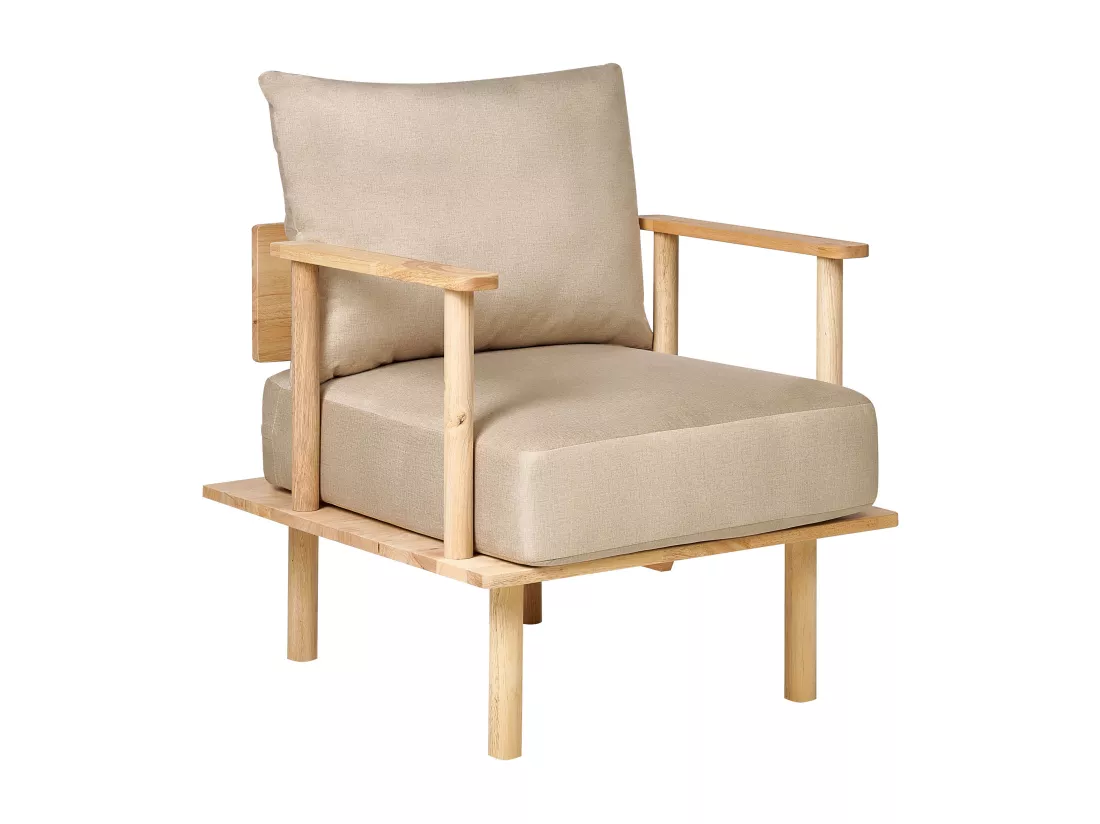 Fauteuil ASKER Tissu Beige sable