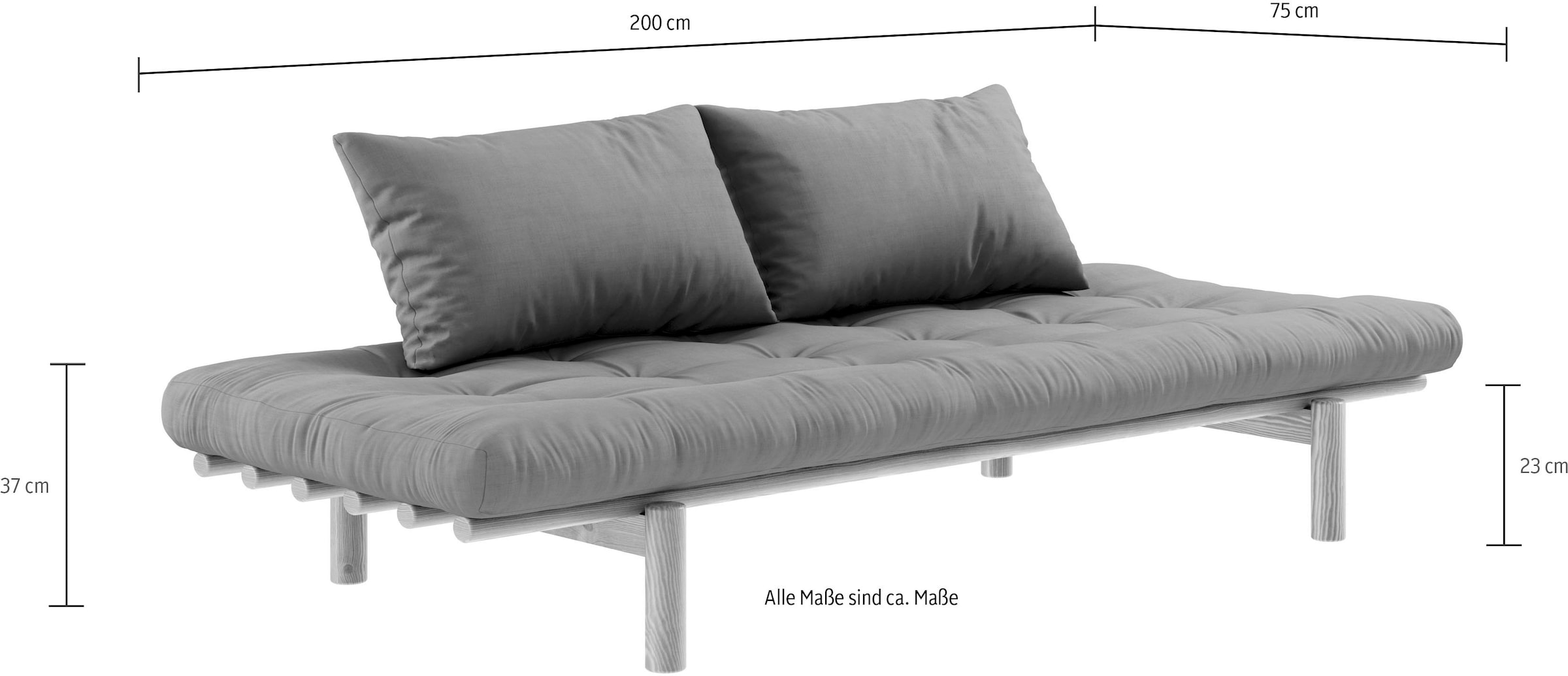 Karup Design Daybett »Pace« Set, 2 Stk. tlg. aus massiven Kiefernholz, inkl. Futonmatratze