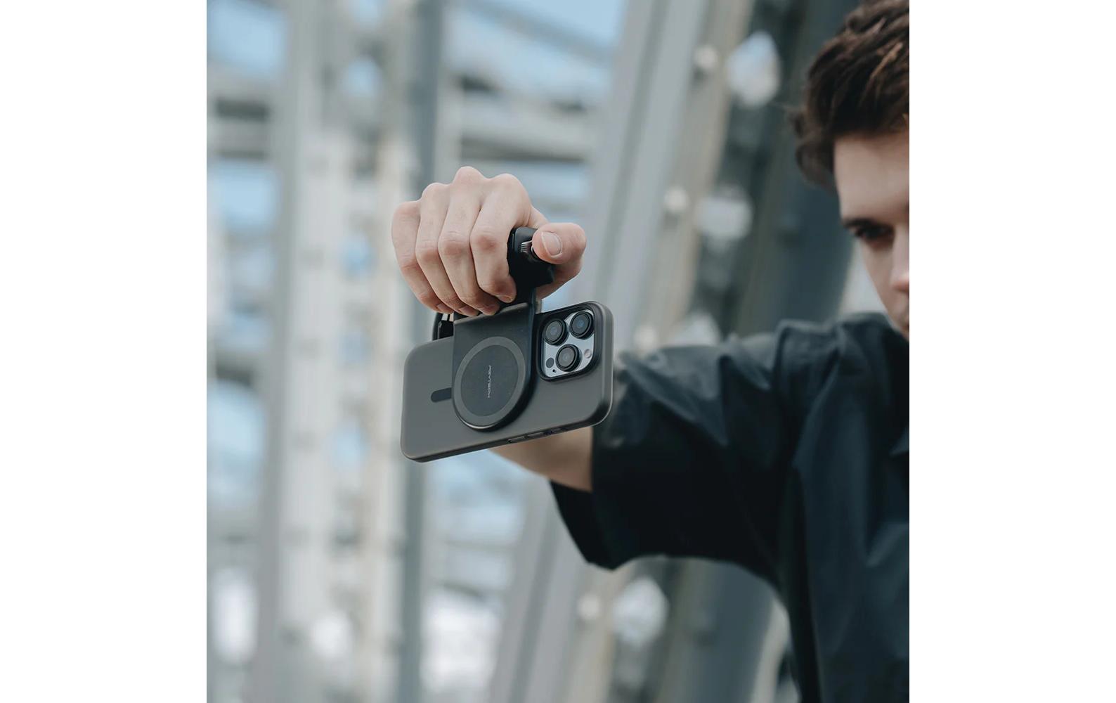 MagCam Phone Grip Classic BlackMagnetische Handyhalterung mit Bluetooth Auslöser