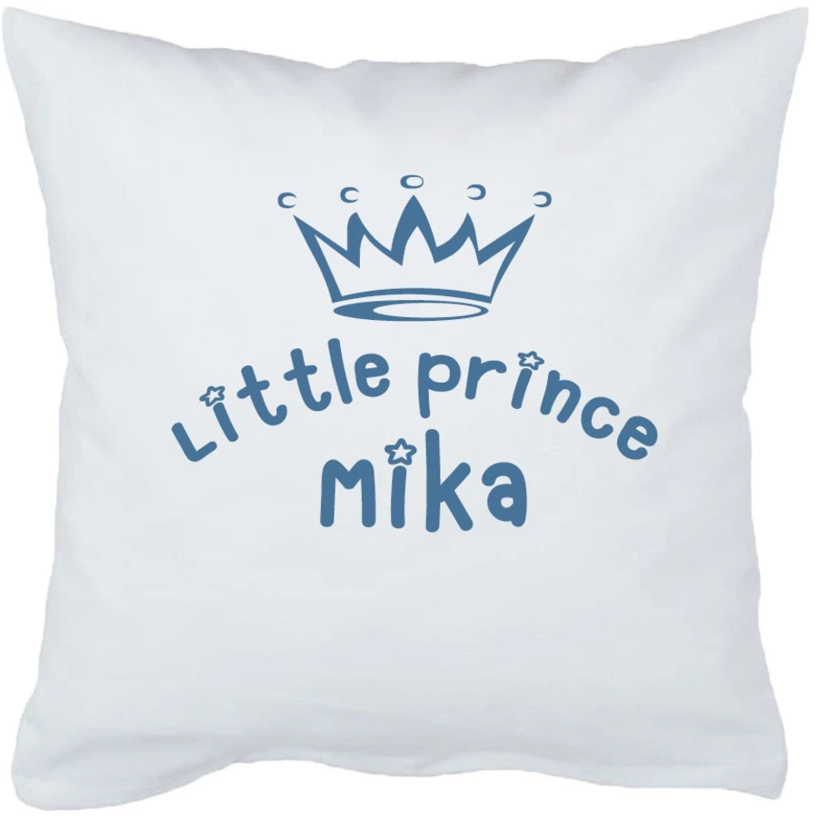 Schnullireich Babykissen mit Namen Kleiner Prinz Weiß